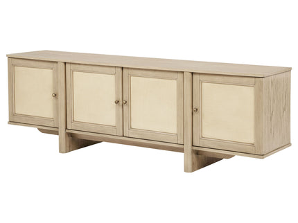 Kimpton - 4 Door Cane TV Stand Media Console - Beige