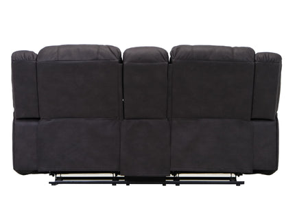 Reclining Console Loveseat - Black - Fabric