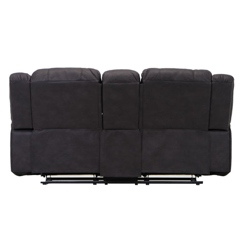 Reclining Console Loveseat - Black - Fabric