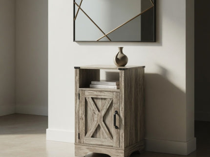 Farmhouse Nightstand, Charging Station & Storage