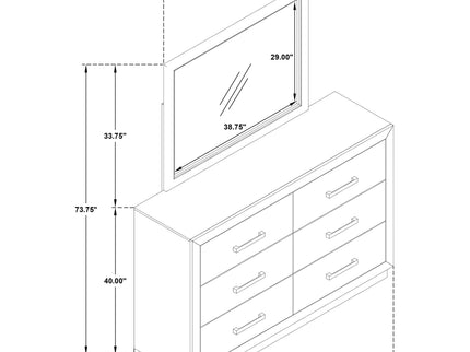 Gibbons - 6 Drawer Dresser And Mirror Set - Brown