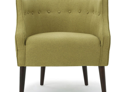 Contemporary Upholstered Club Chair With Button Tufting