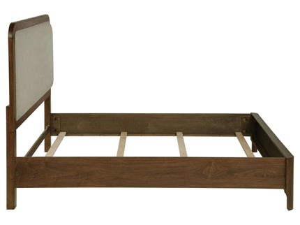 Verona - Queen Upholstered Panel Bed - Walnut
