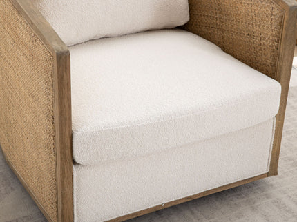 Barrel, Comfy Round Accent Sofa Chair With 360 Degree Swivel, Leisure Arm