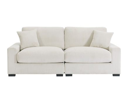 4 Seater Oversized Sectional Sofa With 2 Ottoman And 2 Pillows