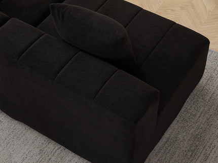 Modular Sectional Sofa With 2 Pillows, Symmetrical Design
