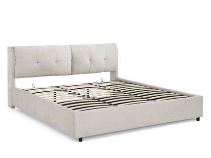 Storage Upholstered Hydraulic Platform Bed With Integrated Headboard