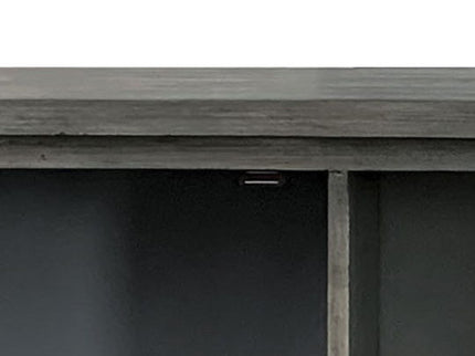 Velika - Weathered Console Table With 1 Open Compartment Storage - Gray