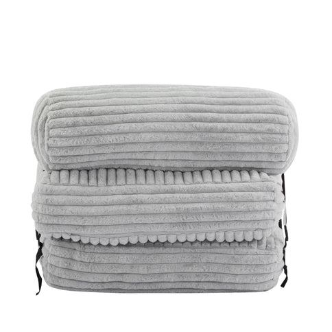 Latina - Indoor Foldbable Bean Bag Lounge Chair - Light Gray