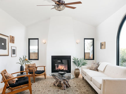 52" Ceiling Fan, 5 Blades, Reversible DC Motor - Coffee