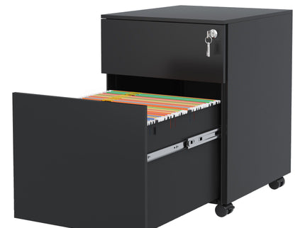 2 Drawer Mobile File Cabinet With Lock Steel File Cabinet For Legal / Letter / A4 / F4 Size / Home / Office Design