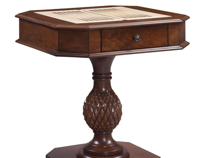 Bishop - Reversible Chess Checker Game Table With Game Tray (Chess Fingures Not Included) - Cherry