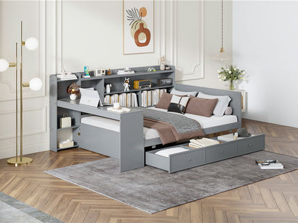Daybed With 3 Drawers USB Ports And Desk