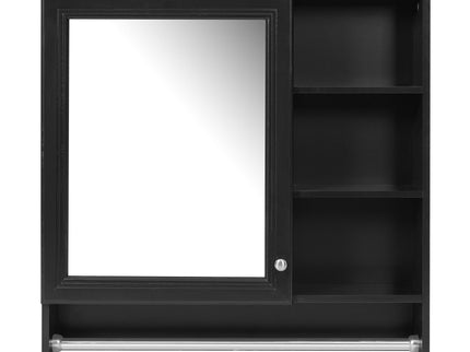 Wall Mount 2 In 1 Mirror Cabinet With Adjustable Shelf, Soft-Closing Hinges
