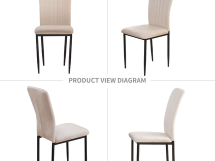 Velvet Dining Chairs For Dining Room (Set of 4)