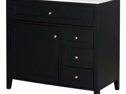 Bathroom Vanity With Sink, Cabinet With 3 Drawers And Adjustable Shelf
