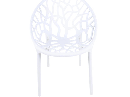 Dining Chair, Transparent Shell Design For Home (Set of 4) - White