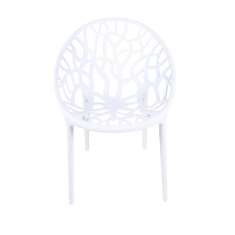 Dining Chair, Transparent Shell Design For Home (Set of 4) - White
