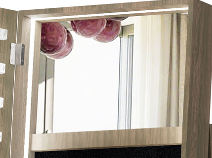Swivel Jewelry Cabinet With Full Length Mirror