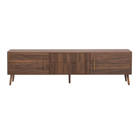 TV Stand With 2 Drawers, Media Console Table - Walnut