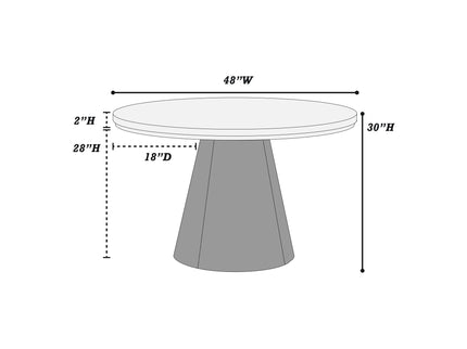 5 Piece Round Dining Set With With Chairs - Black / White