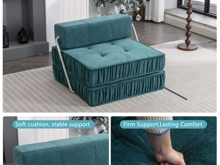Folding Sofa With Removable Back Cushion, Convertible Futon Sleeper Chair