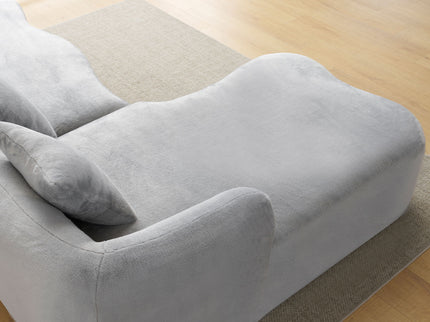 Modular L-Shape Sectional Sofa With Curved Chaise