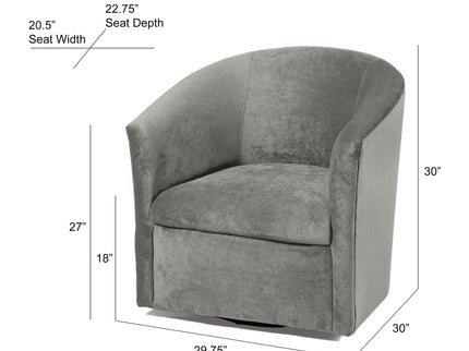 Eden - Swivel Chair With Upholstery And Hardwood Frame