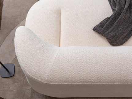 Modern Fashion Yp40116W Circular Curve Design Sofa, 4 Seater For Office & Bedroom - White