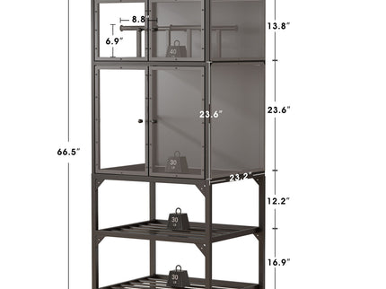 3D Printer Cabinet With Double Layer Filament Storage, Noise Reducing Design - Black