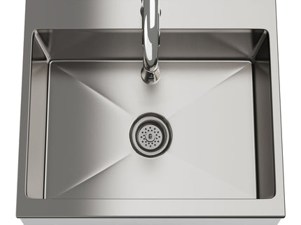 Shaker - Modern Wide, Laundry Cabinet With Faucet And Stainless Steel Sink
