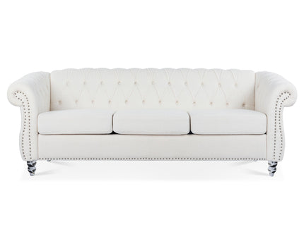 Rolled Arm Chesterfield 3 Seater Sofa
