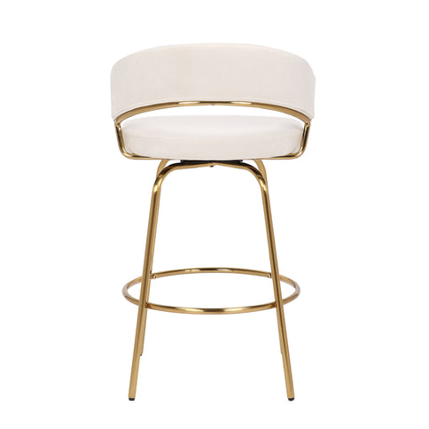 Jie - Glam Fixed Height Counter Stool (Set of 2)