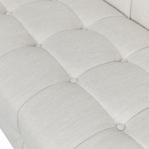 Contemporary Mid-Century Charm 3 Seater Sofa With Button Tufted Waffle Stitching