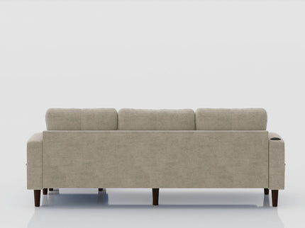 3 Seater Convertible Combination L Shaped Sofa With Footstools With Storage