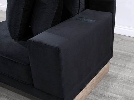 Memphis - Reversible Sectional Sofa Ottoman With Storage Compartment, Drawer, USB ports, Charging Outlets