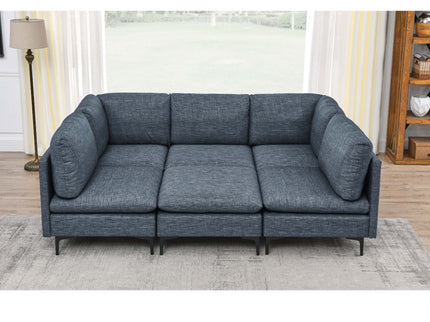 Upholstered Modular Sectional & Tall Legs