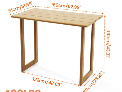 Outdoor Patio Bar Table - Natural