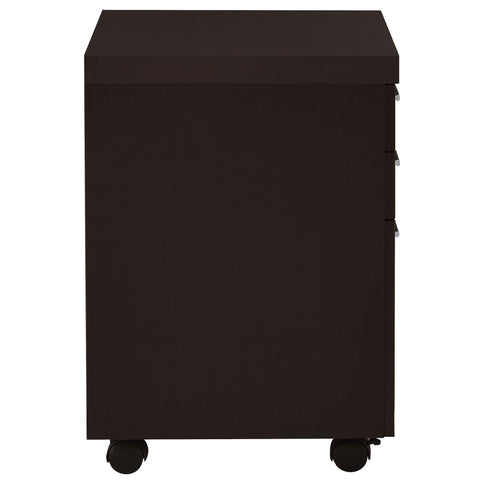 3 Drawer File Cabinetб Compact Office Storage For Home - Brown