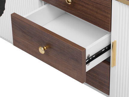 Modern Minimalist TV Stand For TVs Up To 80" With 3 Drawers And 1 Shelf