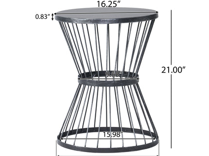Lassen - Modern Outdoor Side Table With Hourglass Design