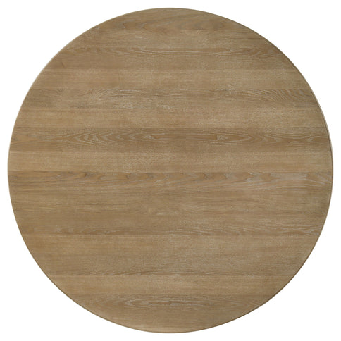 Dreydon - Round Dining Table With Textured Tripod Base - Light Brown