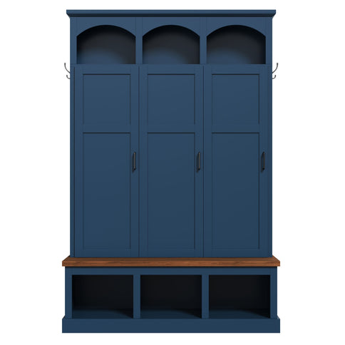 Classic Arched Design Hall Tree With 3 Hidden Storage