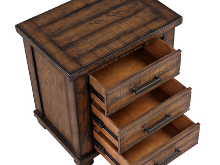 Drawer Reclaimed Solid Wood Framhouse Nightstand - Natural