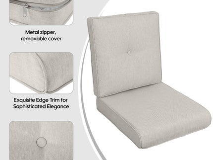 High Back Patio Chair Cushions For Garden (Set of 2)