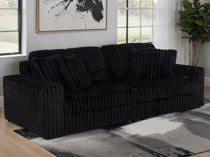 Clifford - Upholstered Dual Power Chaise Sofa - Black