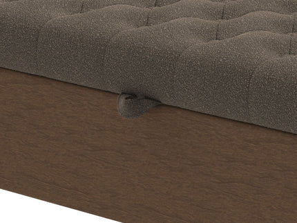 Modern Tufted Storage Ottoman Bench With Metal Legs