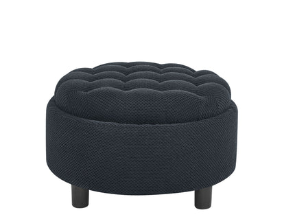 Storage Round Footstool Table Ottoman
