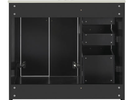 Bathroom Vanity With Sink Combo, Storage Cabinet, Freestanding Set With 3 Drawers & Soft Closing Doors