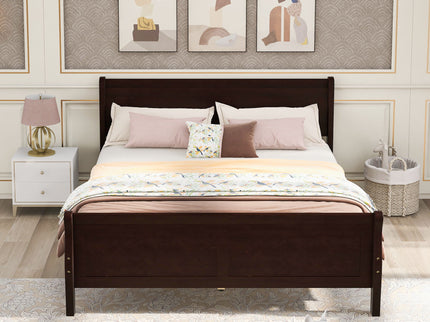 Platform Bed Frame Mattress Foundation Sleigh Bed With Headboard / Footboard / Wood Slat Suppor
